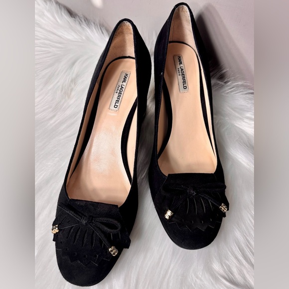 Karl Lagerfeld Shoes - KARL LAGERFELD Suede Kiltie Loafers